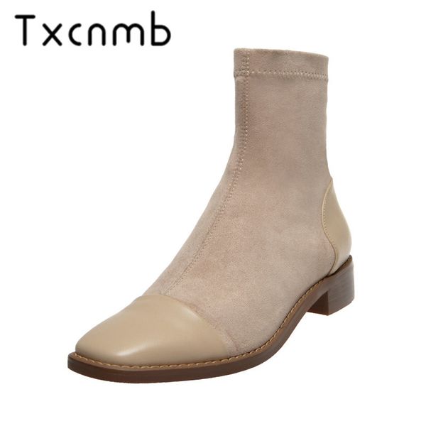 txcnmb genuine leather winter boots for women classic natural leather ladies shoes round toe thick heel ankle boots, Black
txcnmb genuine leather winter boots for women classic natural leather ladies shoes round toe thick heel ankle boots, Black