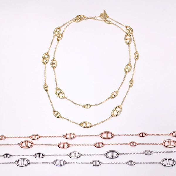 sell copper gold plated jewelry new fashion pig nose long style necklace sweater chain, Silver
sell copper gold plated jewelry new fashion pig nose long style necklace sweater chain, Silver