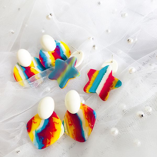 fashion s925 silver rainbow earrings for women cute colorful acrylic round square star stud earrings girls party ear studs, Golden
fashion s925 silver rainbow earrings for women cute colorful acrylic round square star stud earrings girls party ear studs, Golden