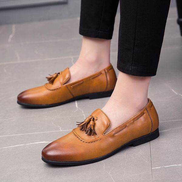 plus size mens casual party banquet dresses soft leather shoes slip-on lazy driving tassels shoe breathable summer loafers male, Black 
plus size mens casual party banquet dresses soft leather shoes slip-on lazy driving tassels shoe breathable summer loafers male, Black