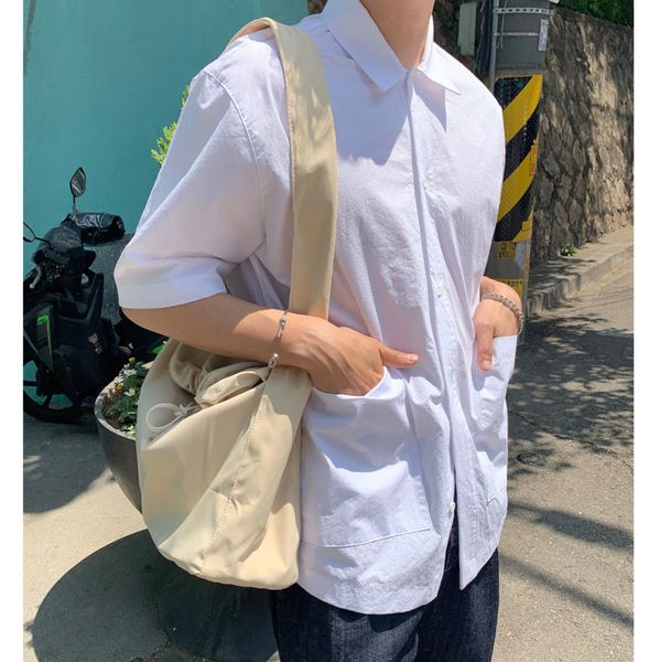 men's casual shirts 2021 summer youth solid color cotton short-sleeved shirt fashion jacket white / blue -xl, White;black
men's casual shirts 2021 summer youth solid color cotton short-sleeved shirt fashion jacket white / blue -xl, White;black