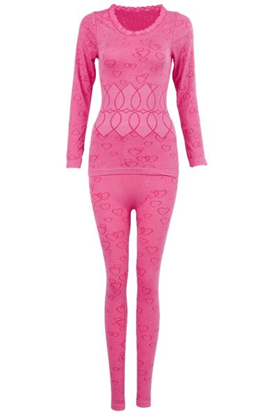 women round neck thermal set winter &pants long johns pajama sets rose red, Black;red
women round neck thermal set winter &pants long johns pajama sets rose red, Black;red
