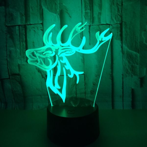 foreign trade new pattern deer head 3d lamp colorful touch remote control led vision lamp 3d gift decoration atmosphere small desk lamp
foreign trade new pattern deer head 3d lamp colorful touch remote control led vision lamp 3d gift decoration atmosphere small desk lamp