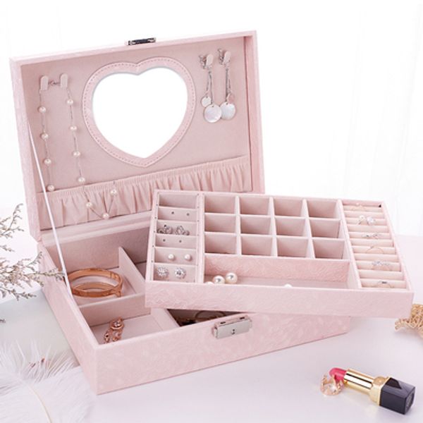 pu jewel case double-deck wooden jewelry box princess jewelry box, Golden;white
pu jewel case double-deck wooden jewelry box princess jewelry box, Golden;white