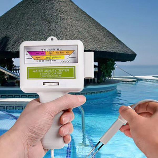 Chlorine Water Quality Tester Portable Pool Water Cleaner Spa Aquarium Ph Meter Test Monitor Checker Swimming Pool Accessories