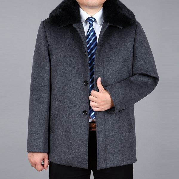 new arrival fashion winter men windbreaker wool coat thickened casual covered button thick mens fur collar jacket plus size m-4x, Black
new arrival fashion winter men windbreaker wool coat thickened casual covered button thick mens fur collar jacket plus size m-4x, Black