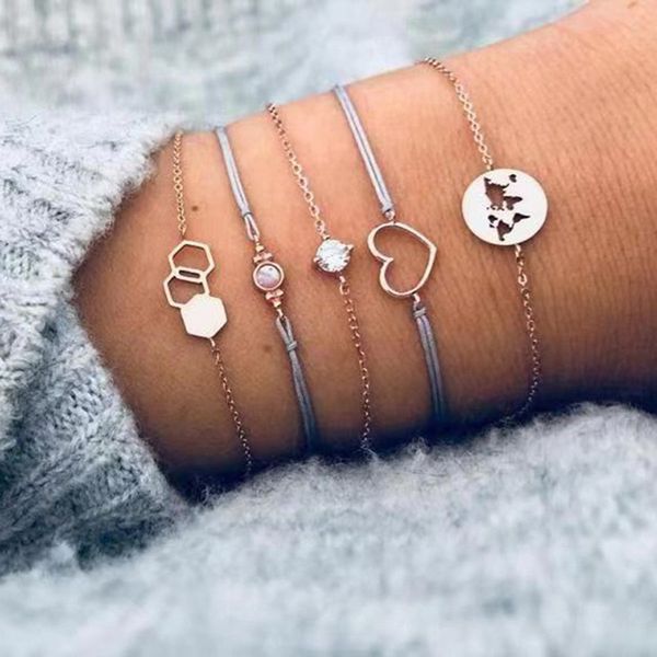 5 pcs/set fashion bracelet hollow rhineston geometry love bangles for women jewellery wedding beach party friends gift, Black
5 pcs/set fashion bracelet hollow rhineston geometry love bangles for women jewellery wedding beach party friends gift, Black