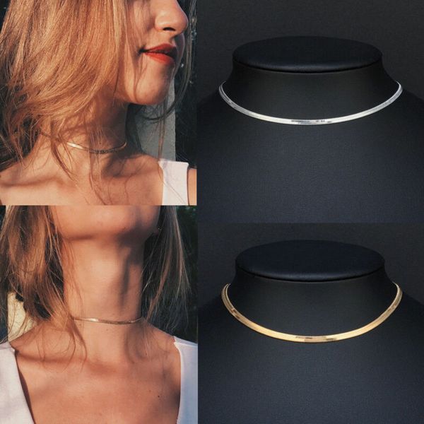 snake jewelry simple choker necklace chain fashion accessories silver gold, Golden;silver
snake jewelry simple choker necklace chain fashion accessories silver gold, Golden;silver