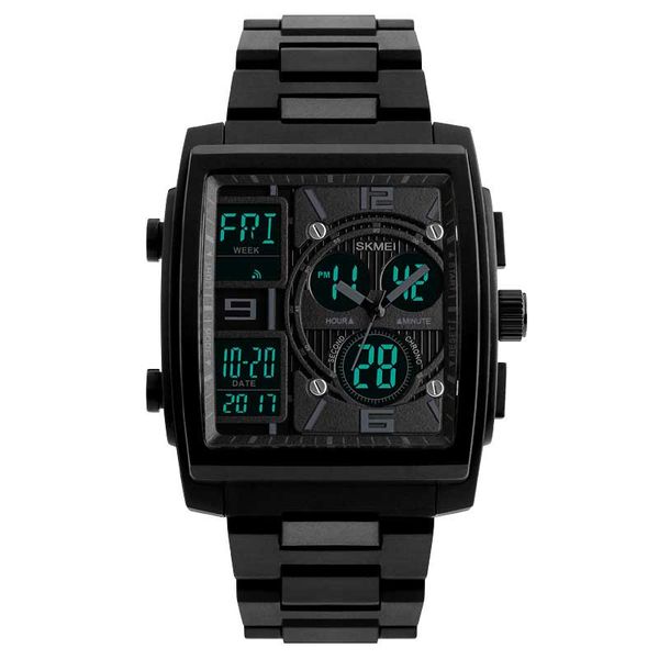 men's waterproof watch male electronic watch double display three time countdown multi-function electronic wrist for young, Slivery;brown
men's waterproof watch male electronic watch double display three time countdown multi-function electronic wrist for young, Slivery;brown
