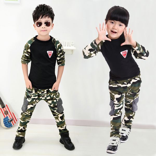 camouflage suit children kids clothing sets cotton t shirts and pants spring autumn sportswear sets for boys and girls 3-10y, White
camouflage suit children kids clothing sets cotton t shirts and pants spring autumn sportswear sets for boys and girls 3-10y, White
