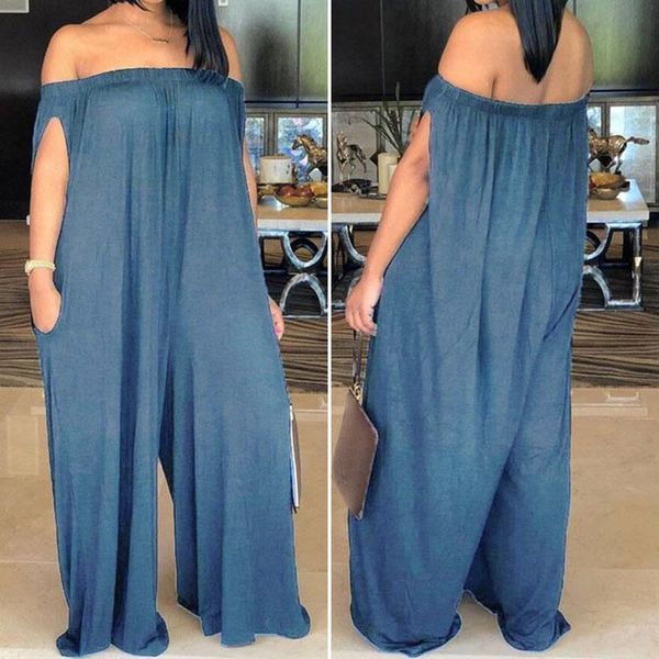 women's jumpsuits & rompers casual denim overalls womens jumpsuit vonda 2021 loose wide leg pants off the shoulder playsuits plus size, Black;white
women's jumpsuits & rompers casual denim overalls womens jumpsuit vonda 2021 loose wide leg pants off the shoulder playsuits plus size, Black;white
