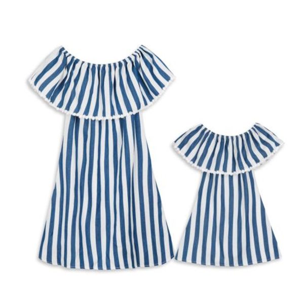mother and daughter clothes parent-child mini stripe dress family matching outfits off shoulder losse casual dresses sundress, Red;yellow
mother and daughter clothes parent-child mini stripe dress family matching outfits off shoulder losse casual dresses sundress, Red;yellow