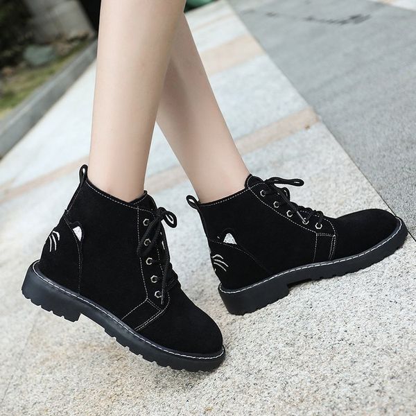 2020 new women's high heels boots pu shoes woman round head solid color cross lacing women's winter boots size 35-40, Black
2020 new women's high heels boots pu shoes woman round head solid color cross lacing women's winter boots size 35-40, Black