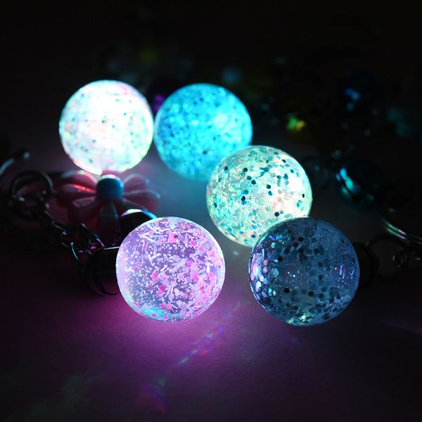 novel mini light-emitting ball creative ball automatic change light crystal key chain student book packaging accessories, Silver
novel mini light-emitting ball creative ball automatic change light crystal key chain student book packaging accessories, Silver