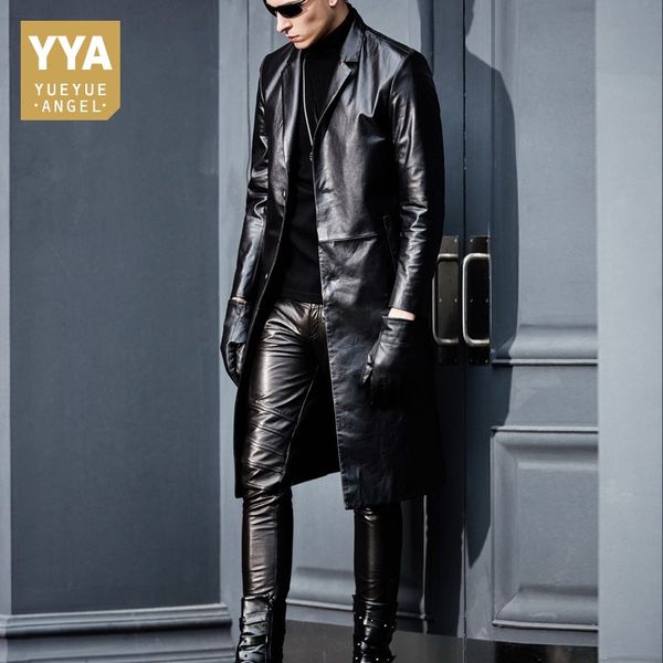 2019 new designer luxury cowskin windbreaker men slim long genuine leather jackets autumn business casual real cow leather coats, Black
2019 new designer luxury cowskin windbreaker men slim long genuine leather jackets autumn business casual real cow leather coats, Black
