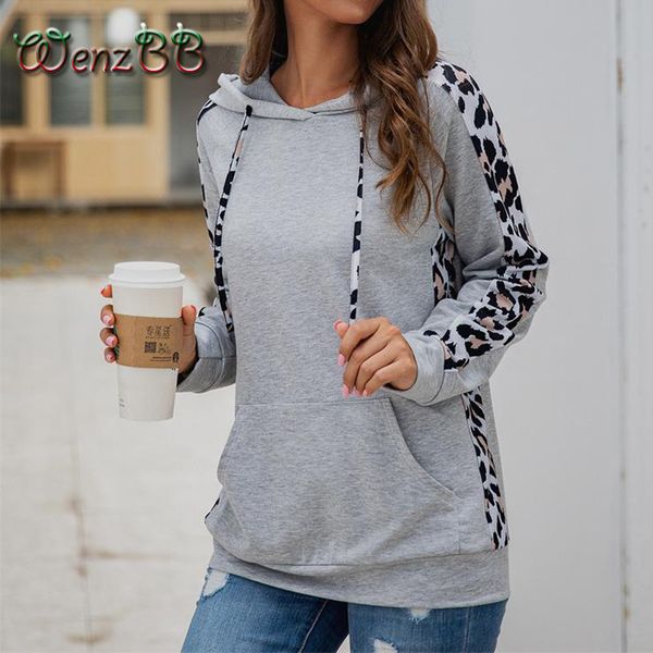 wenzbb leopard splicing sweatshirt women casual long sleeve autumn winter hooded pullover loose pocket hoodie dropshipping, Black
wenzbb leopard splicing sweatshirt women casual long sleeve autumn winter hooded pullover loose pocket hoodie dropshipping, Black