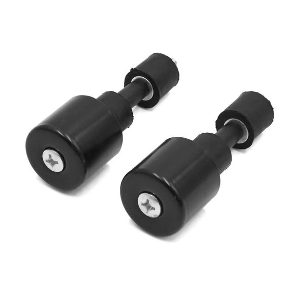 

uxcell 2pcs universal metal black motorcycle scooter handlebar grips bar end caps
