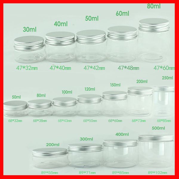 clear pet jar w aluminum lid empty cosmetic containers plastic pot makeup box 30ml 40ml 50ml 60ml 80ml 100ml 120ml 200ml 250ml
clear pet jar w aluminum lid empty cosmetic containers plastic pot makeup box 30ml 40ml 50ml 60ml 80ml 100ml 120ml 200ml 250ml