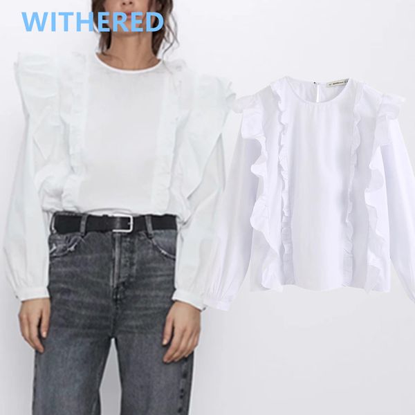withered england style vintage ruffles poplin loose blouse women blusas mujer de moda 2020 kimono shirt womens and blouse, White
withered england style vintage ruffles poplin loose blouse women blusas mujer de moda 2020 kimono shirt womens and blouse, White
