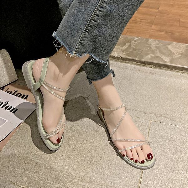 лето кристалл кристалл плоских сандалий женской мода нового a- линия пряжка open toe сказочная обувь мода, Black
лето кристалл кристалл плоских сандалий женской мода нового a- линия пряжка open toe сказочная обувь мода, Black