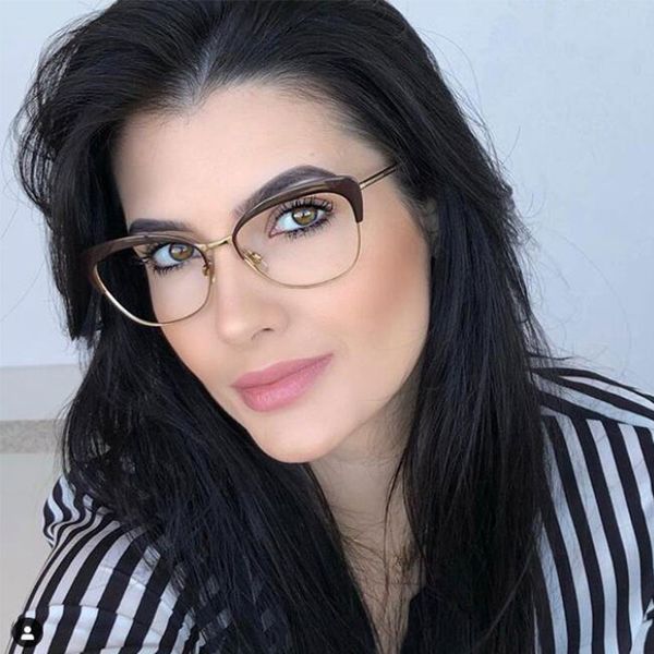 metal half frame eye glasses frames for women cat eye plain glasses trendy myopia nerd computer spectacles frames 2019 oculos, Black
metal half frame eye glasses frames for women cat eye plain glasses trendy myopia nerd computer spectacles frames 2019 oculos, Black