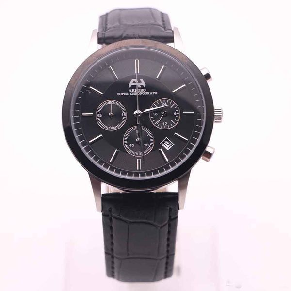 aehibo quartz battery all subdials working mens watch index hour marker watches 43mm black dial super chronograph hardlex wristwatches, Slivery;brown
aehibo quartz battery all subdials working mens watch index hour marker watches 43mm black dial super chronograph hardlex wristwatches, Slivery;brown
