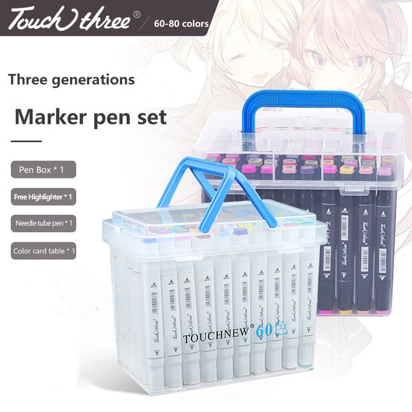 touchthree 60/80 color markers manga drawing markers pen alcohol based sketch felt-tip oily twin brush pen art supplies
touchthree 60/80 color markers manga drawing markers pen alcohol based sketch felt-tip oily twin brush pen art supplies