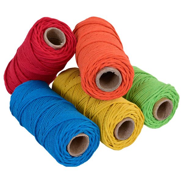 4mmx55yards 100% cotton cord colorful rope beige twisted craft macrame string diy wedding home textile decorative supply, Black;white
4mmx55yards 100% cotton cord colorful rope beige twisted craft macrame string diy wedding home textile decorative supply, Black;white