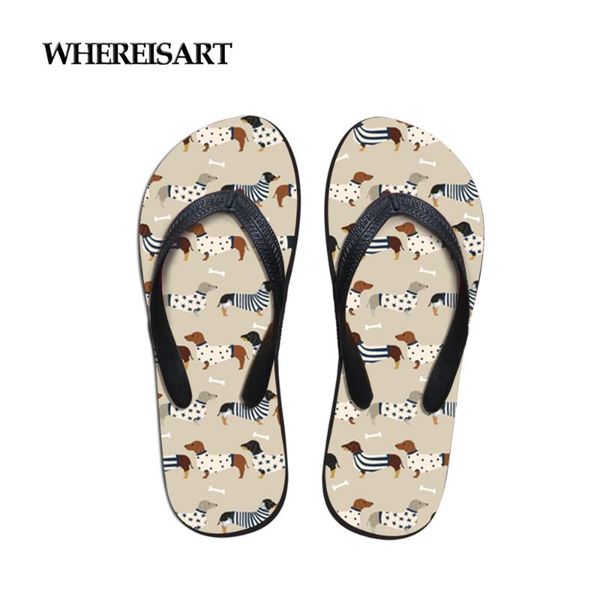whereisart лето тапочки женщины такса собака печати повседневная флип-флоп обувь cute animals dog пляж сандалии пол в ванной комнате главная, Black 
whereisart лето тапочки женщины такса собака печати повседневная флип-флоп обувь cute animals dog пляж сандалии пол в ванной комнате главная, Black