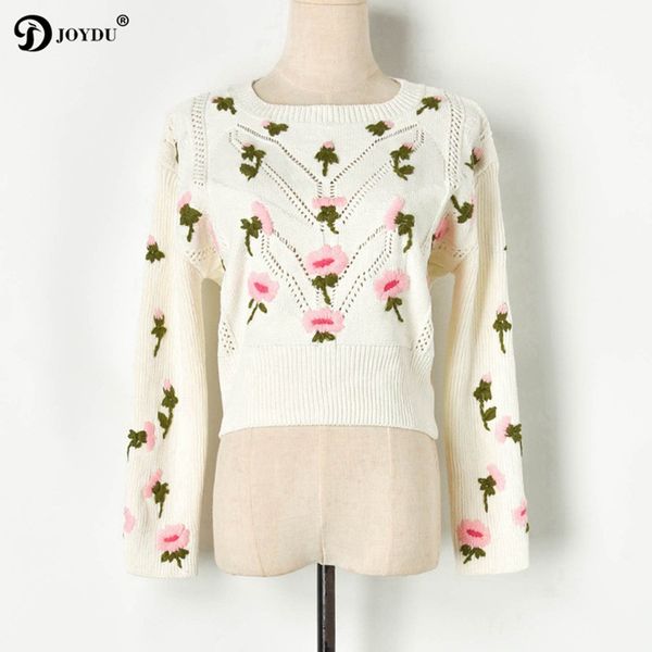 joydu autumn crop sweater women hollow out embroidery flower sweet girl jumper knitted sweaters streetwear pull femme, White;black
joydu autumn crop sweater women hollow out embroidery flower sweet girl jumper knitted sweaters streetwear pull femme, White;black
