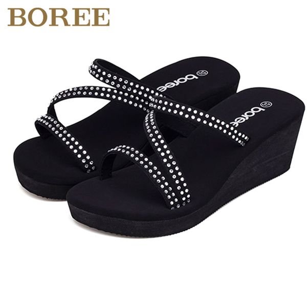 slippers boree summer crystal women wedges platform non-slip female beach outdoor shoes elegant party slides sandals pantuflas, Black
slippers boree summer crystal women wedges platform non-slip female beach outdoor shoes elegant party slides sandals pantuflas, Black