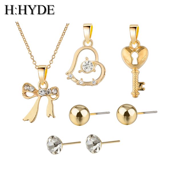 h:hyde trendy jewelry sets bowknot heart cubic zirconia fashion jewelry necklace pendant earrings for women wedding sets, Silver
h:hyde trendy jewelry sets bowknot heart cubic zirconia fashion jewelry necklace pendant earrings for women wedding sets, Silver