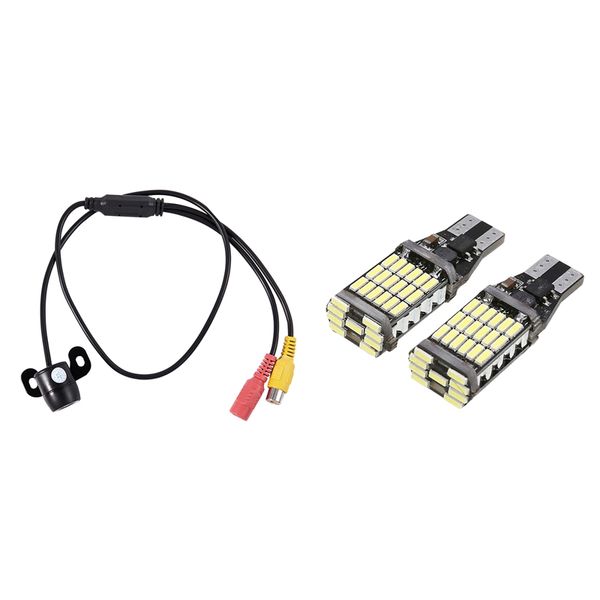 1 set car ccd hd front view camera backup rear view camera rear monitor parking assist & 2 pcs t15 w16w led backup light bulb er
1 set car ccd hd front view camera backup rear view camera rear monitor parking assist & 2 pcs t15 w16w led backup light bulb er