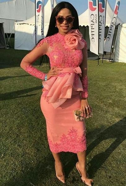2020 new sheath evening dresses lace appliques long sleeves evening gowns tea length sashes peplum short plus size prom dress, Black;red
2020 new sheath evening dresses lace appliques long sleeves evening gowns tea length sashes peplum short plus size prom dress, Black;red