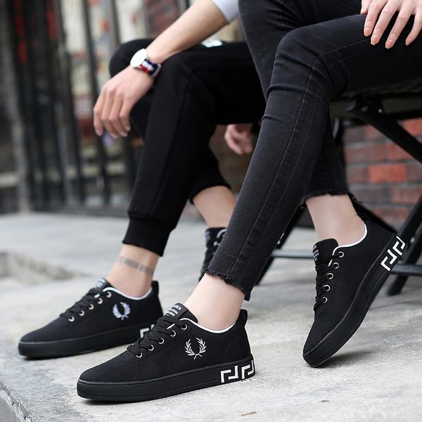 cross-border lovers canvas shoes young students leisure spring and autumn breathable mesh red tide shoes men's, Black
cross-border lovers canvas shoes young students leisure spring and autumn breathable mesh red tide shoes men's, Black