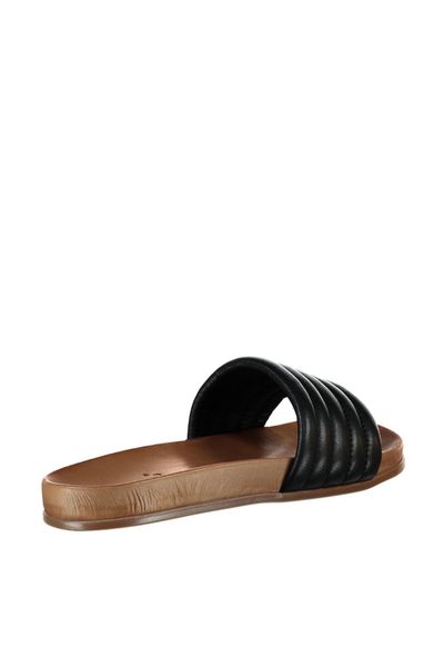 pearl genuine leather black women 's slippers 120130001661