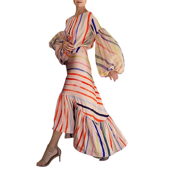 o neck 2 piece set women summer long lantern sleeve women's suit striped two piece set casual conjuntos de mujer 40may24, White
o neck 2 piece set women summer long lantern sleeve women's suit striped two piece set casual conjuntos de mujer 40may24, White