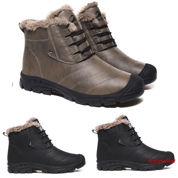 2020 прохладный кожаный дизайнер pattern4 мягкий черный серый плюс бархат теплый человек мальчик мужчин сапоги мужские кроссовки загрузочные