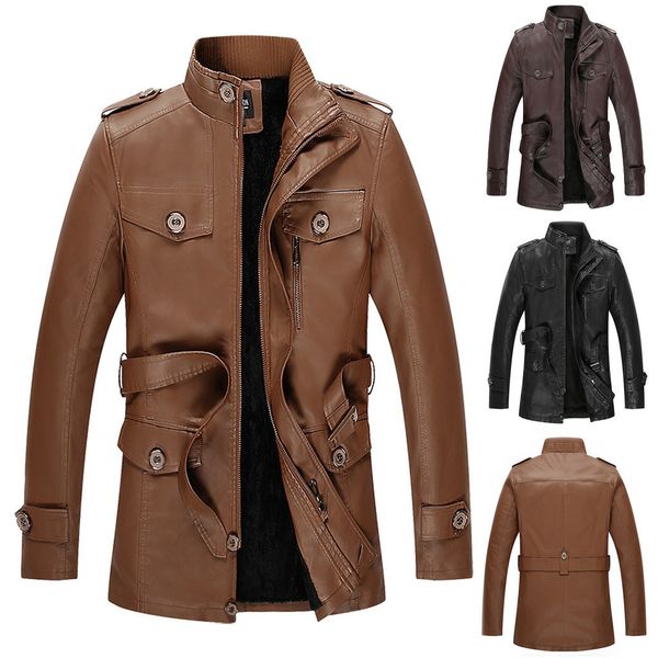 2019 new fashion autumn male leather jacket men's autumn winter fashion velveted zipper pure color imitation leather coat l-3xl, Black
2019 new fashion autumn male leather jacket men's autumn winter fashion velveted zipper pure color imitation leather coat l-3xl, Black