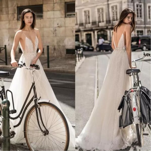 liz martinez 2019 latest wedding dresses with belt deep v neck sleeveless lace appliques bridal gowns custom made beach a line wedding dress, White
liz martinez 2019 latest wedding dresses with belt deep v neck sleeveless lace appliques bridal gowns custom made beach a line wedding dress, White