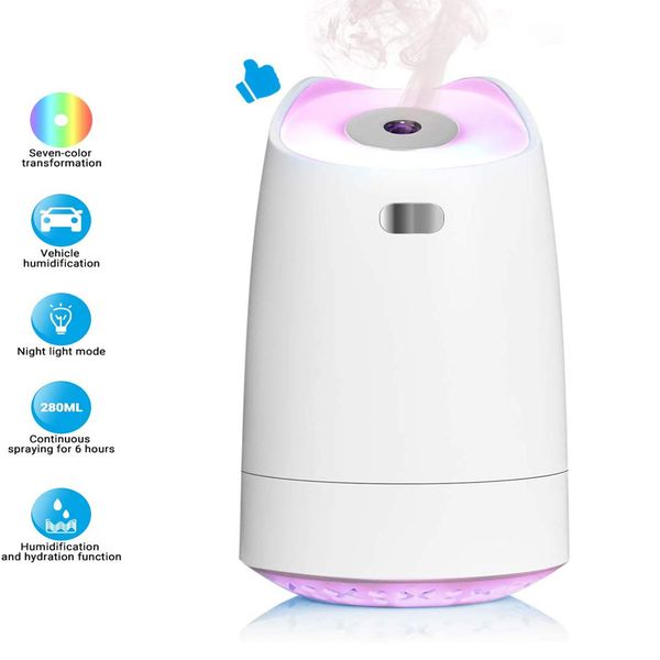usb humidifier, 280ml mini portable humidifier with 7-color led night light, auto-off, ultra-quiet, suitable for home, office, baby room car
usb humidifier, 280ml mini portable humidifier with 7-color led night light, auto-off, ultra-quiet, suitable for home, office, baby room car