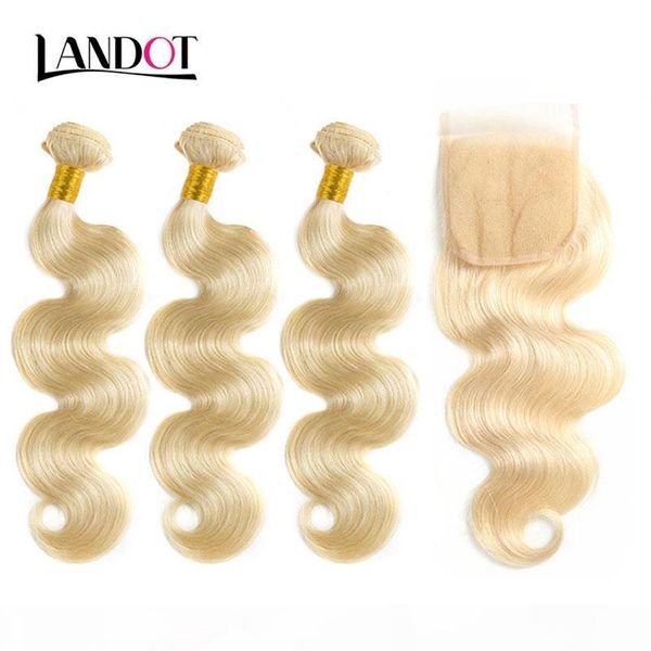 9a bleach blonde color 613 lace closure with 3 bundles brazilian virgin human hair weave body wave peruvian malaysian indian hair extensions, Black
9a bleach blonde color 613 lace closure with 3 bundles brazilian virgin human hair weave body wave peruvian malaysian indian hair extensions, Black