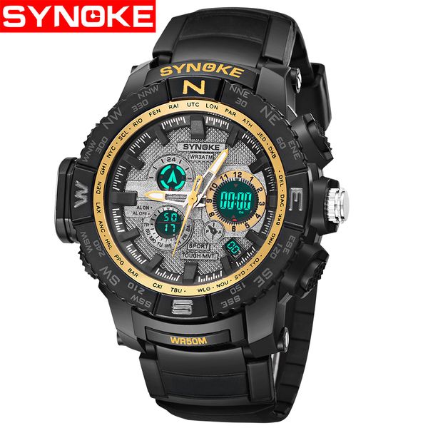 synoke watch men multi function mens digital watches led display quartz mens waterproof watches g resistant sport watch, Slivery;brown
synoke watch men multi function mens digital watches led display quartz mens waterproof watches g resistant sport watch, Slivery;brown
