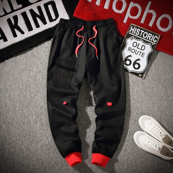 drawstring track pants men's slim fashion sweatpants contrast color casual joggers pants men street hip hop trousers mens m-5xl, Black
drawstring track pants men's slim fashion sweatpants contrast color casual joggers pants men street hip hop trousers mens m-5xl, Black