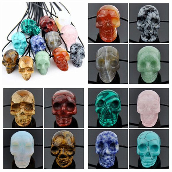 wholesale lots 12pcs natural stone carved 3d skull pendant necklace skull head charms gifts for men women mn533, Silver
wholesale lots 12pcs natural stone carved 3d skull pendant necklace skull head charms gifts for men women mn533, Silver