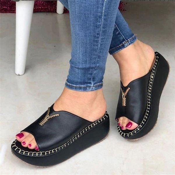 женские сандалии pu кожа повседневная женская обувь скольжение на peep toe толстым дном платформы женские тапочки летняя женщина zapatos, Black
женские сандалии pu кожа повседневная женская обувь скольжение на peep toe толстым дном платформы женские тапочки летняя женщина zapatos, Black