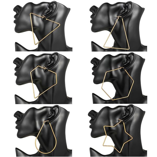 trendy stainless steel large hoop earrings statement gold big geometric earrings for women ladies fashion jewelry 2019 wholesale, Golden;silver
trendy stainless steel large hoop earrings statement gold big geometric earrings for women ladies fashion jewelry 2019 wholesale, Golden;silver