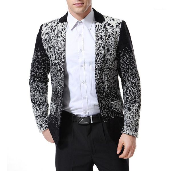 size single button male apparel casual teenager clothing floral print mens designer blazers plus, White;black
size single button male apparel casual teenager clothing floral print mens designer blazers plus, White;black