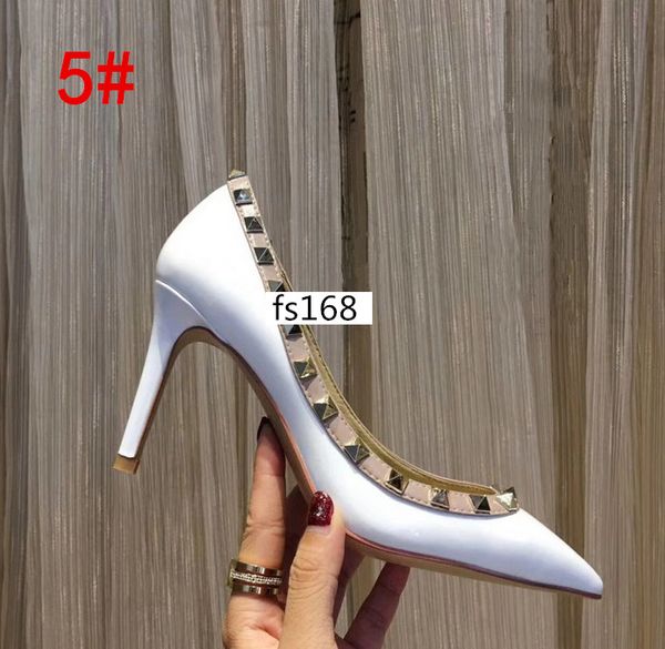 designer pointed toe 2-strap with studs high heels patent leather rivets sandals women shoes valentine high-heeled shoes 8.5cm with box, Black
designer pointed toe 2-strap with studs high heels patent leather rivets sandals women shoes valentine high-heeled shoes 8.5cm with box, Black