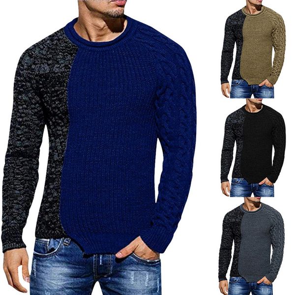 mjartoria men's 2019 new fashion round neck personality color matching wild pullover slim sweater mens casual sweater, White;black
mjartoria men's 2019 new fashion round neck personality color matching wild pullover slim sweater mens casual sweater, White;black